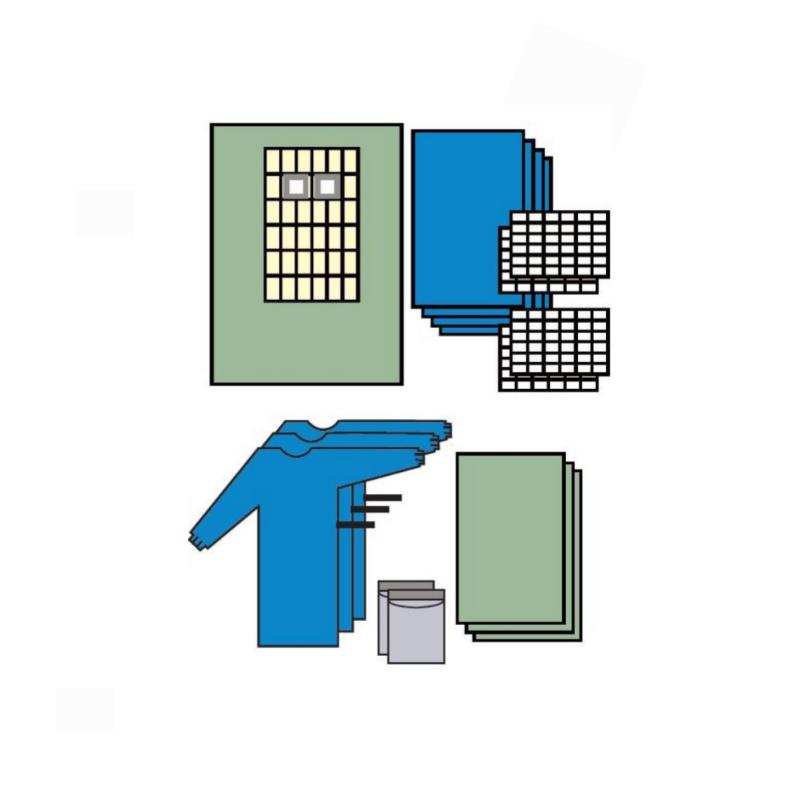 Комплект одягу та покриттів кардіоваскулярний № 5, стерильний , одноразового використання ,ТМ «АХІЛЛ»